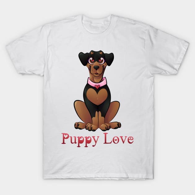 Rottweiler ~ Puppy Love T-Shirt by spookpuke